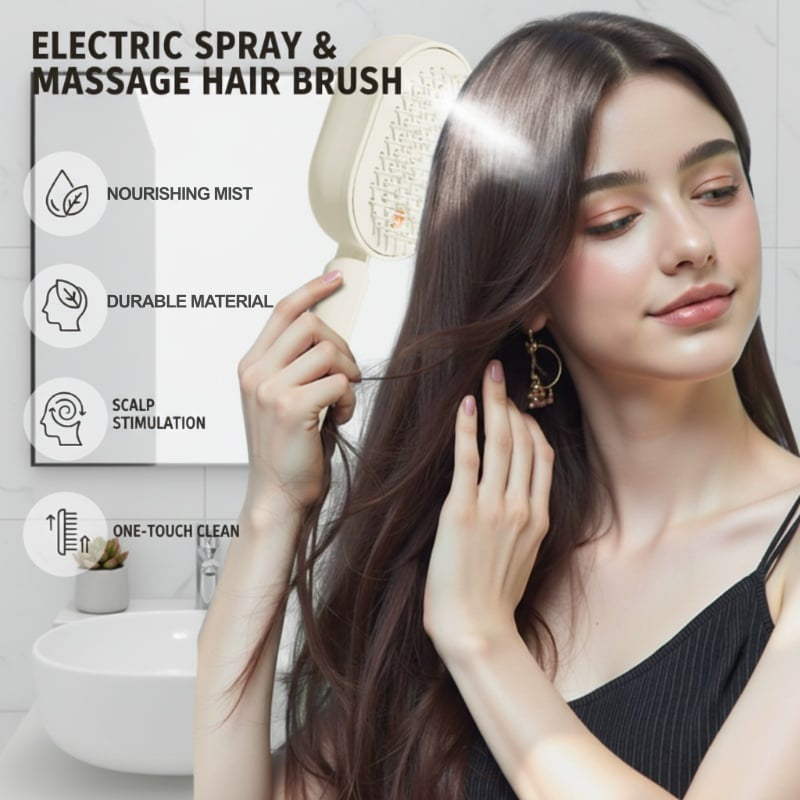 🔥LAST DAY 49% OFF-Electric Spray Air Cushion Massage Comb